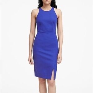 Banana Republic Bi Stretch Racer Neck Sheath Dress Size 12